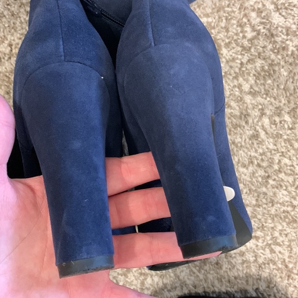 Blue suede boots! Over the knee - Picture 6 of 9